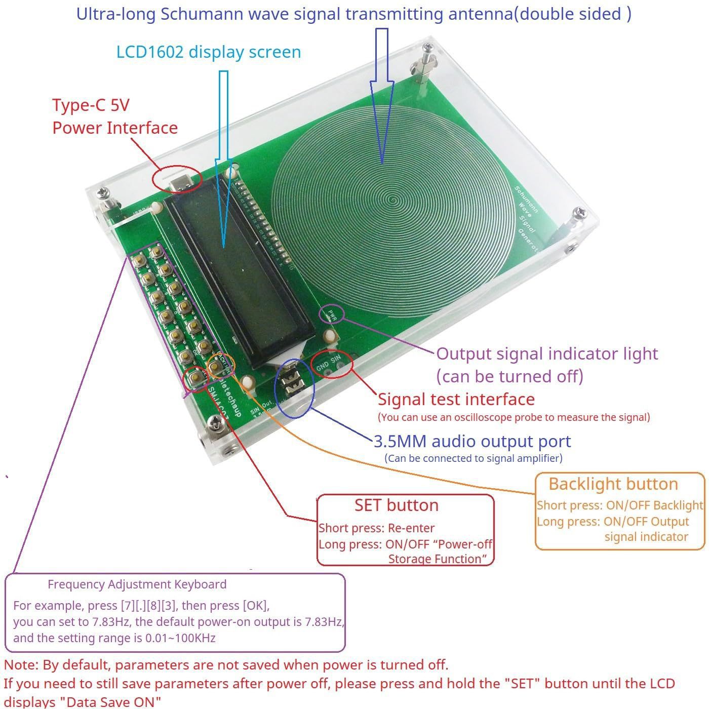 Adjustable Schumann Wave Signal Generator