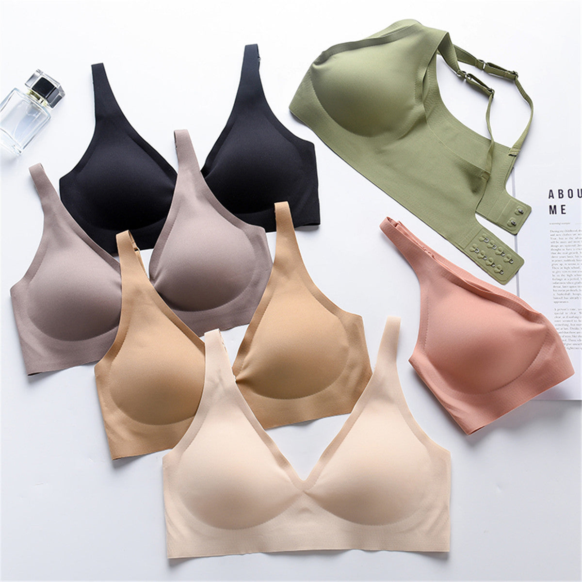 Adjustable Seamless Underwear Bra