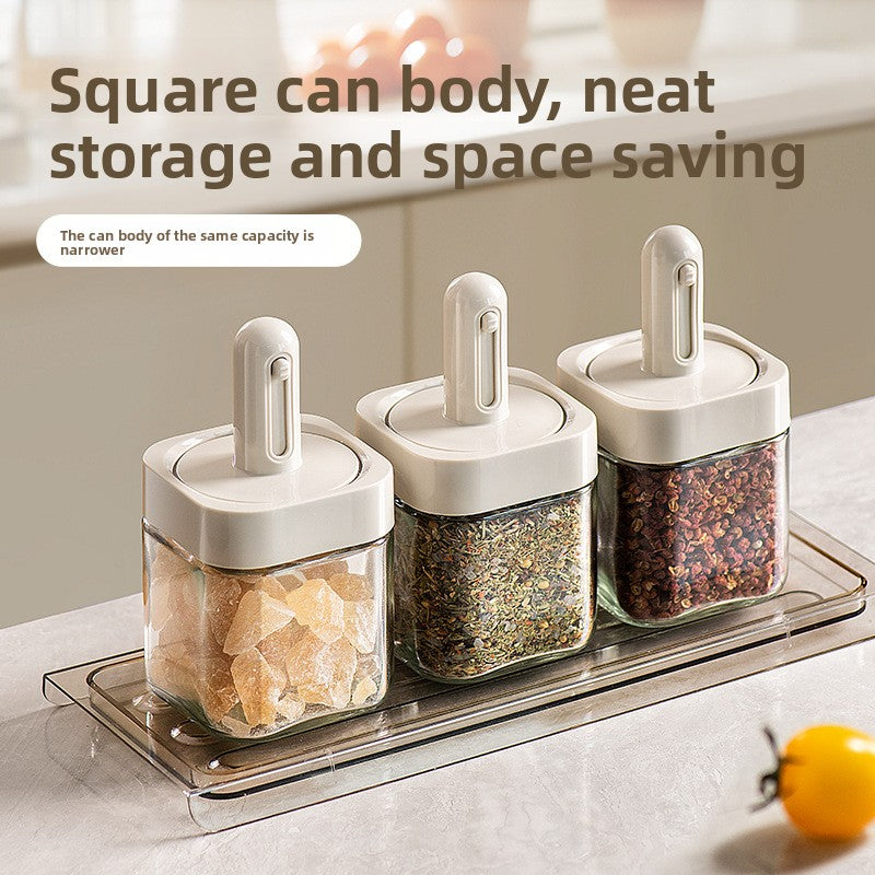 Adjustable seasoning container
