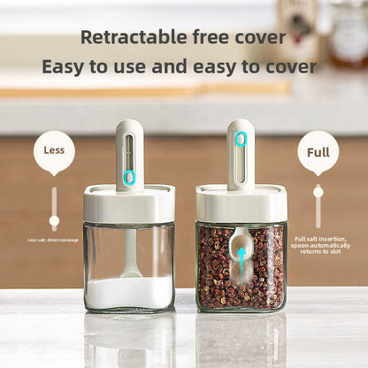 Adjustable seasoning container