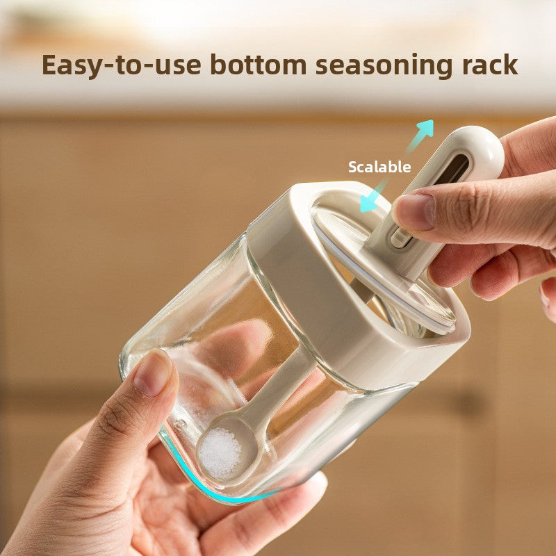 Adjustable seasoning container