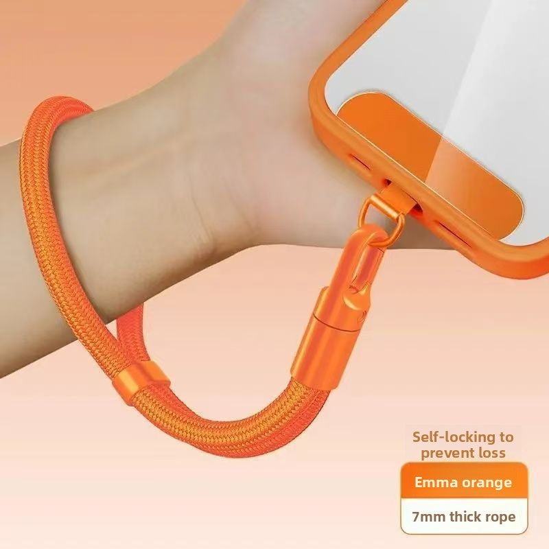 Adjustable Self-Locking Phone Lanyard with Metal Clip