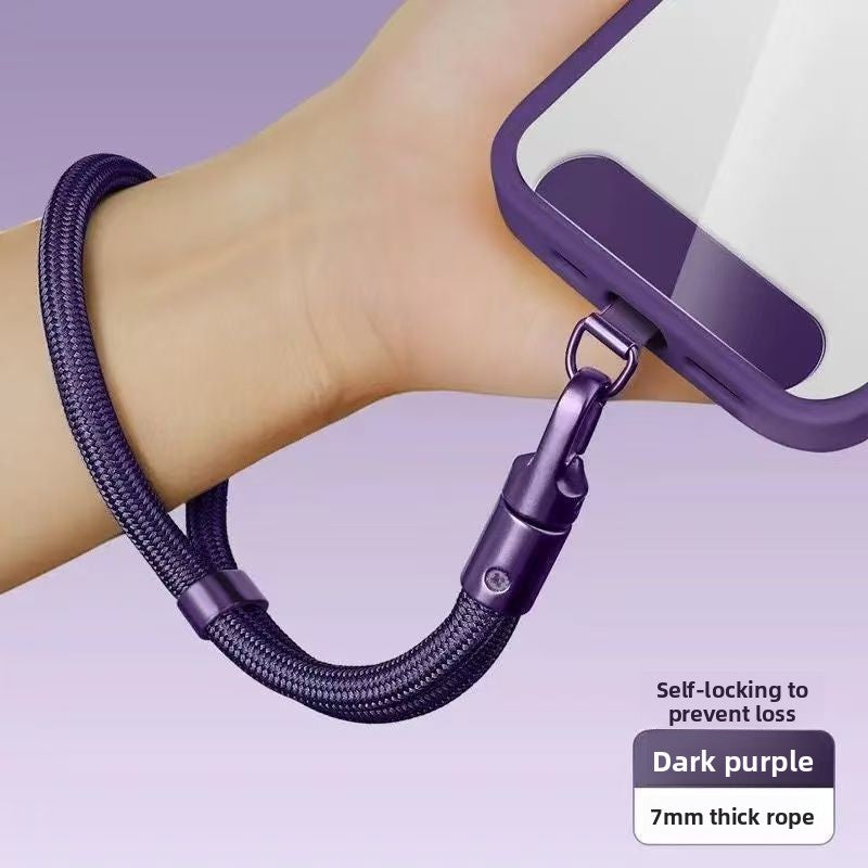 Adjustable Self-Locking Phone Lanyard with Metal Clip