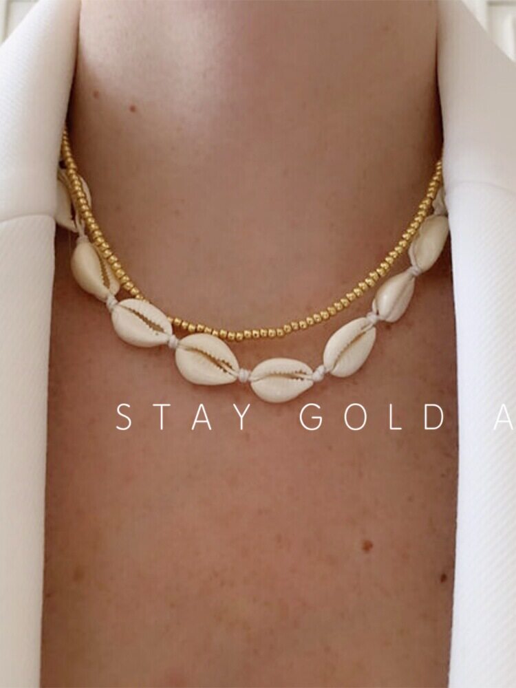 Adjustable Shell Choker Necklace