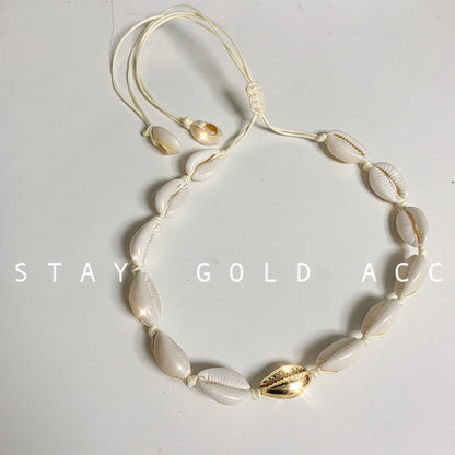 Adjustable Shell Choker Necklace