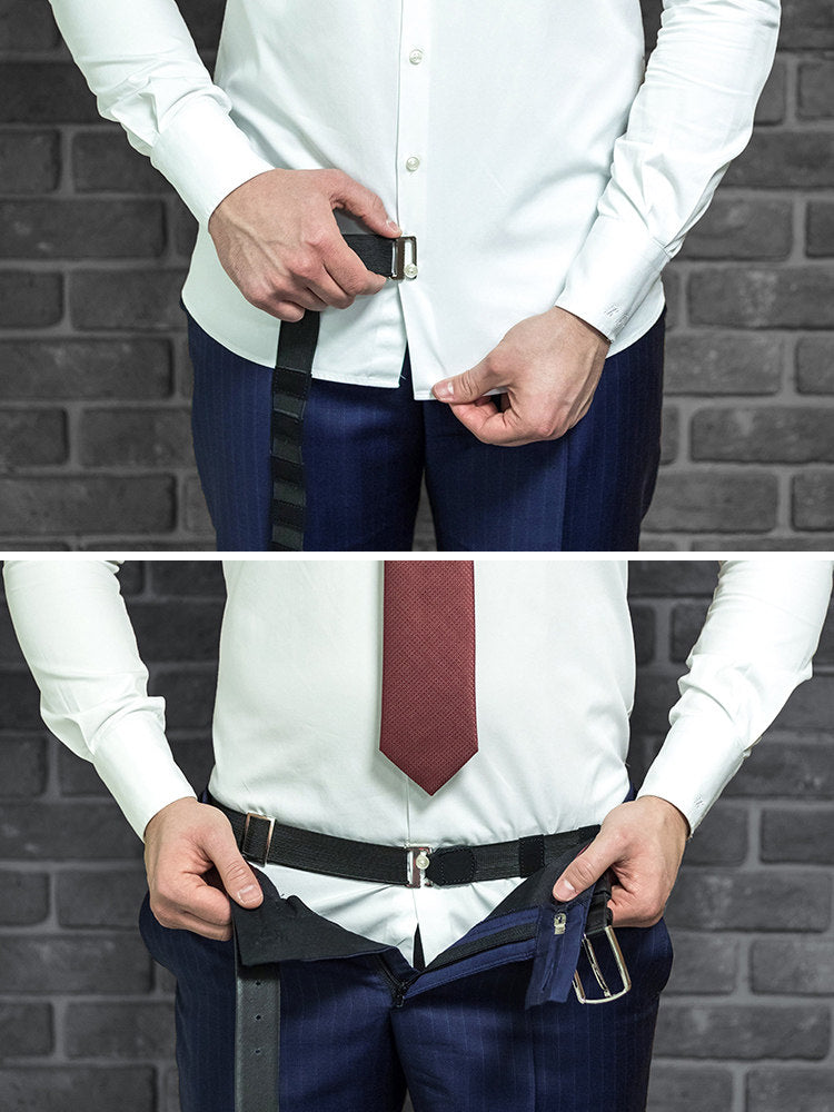 Adjustable Shirt Anti-Slip Elastic Waist Belt