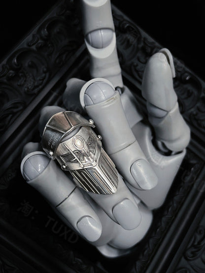 Adjustable Silver Chariot Ring