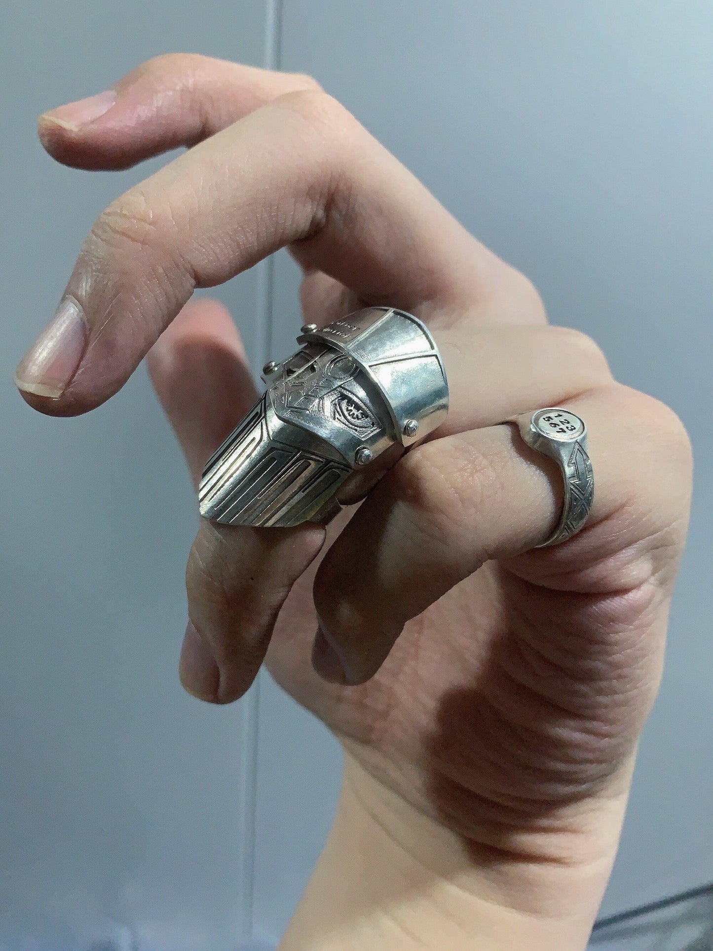 Adjustable Silver Chariot Ring
