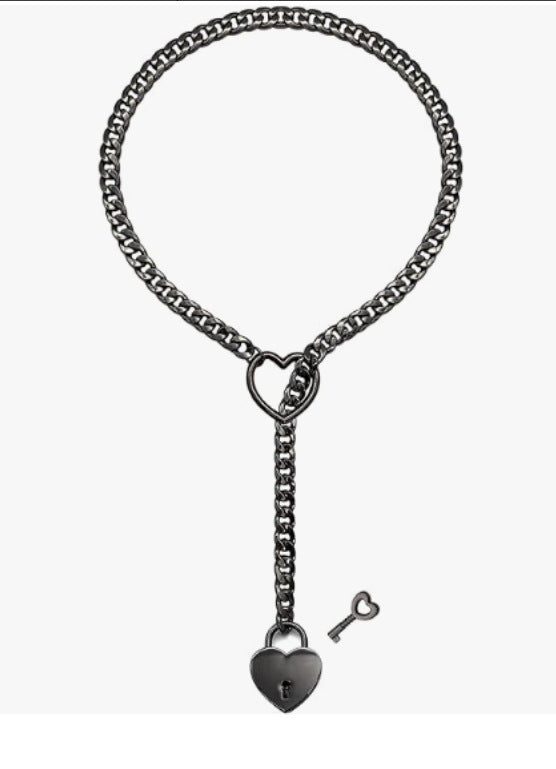 Adjustable Slide Chain Heart Necklace Jewelry