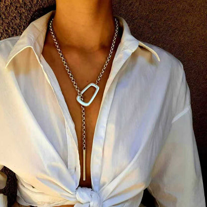 Adjustable Slide Chain Heart Necklace Jewelry