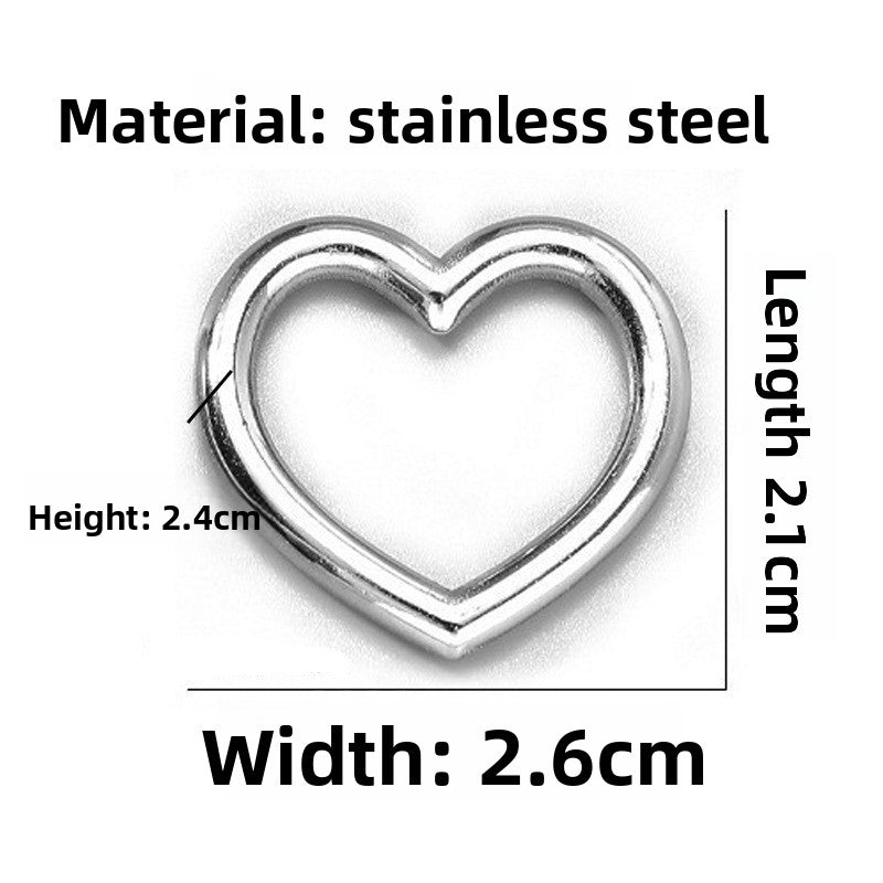 Adjustable Slide Chain Heart Necklace Jewelry