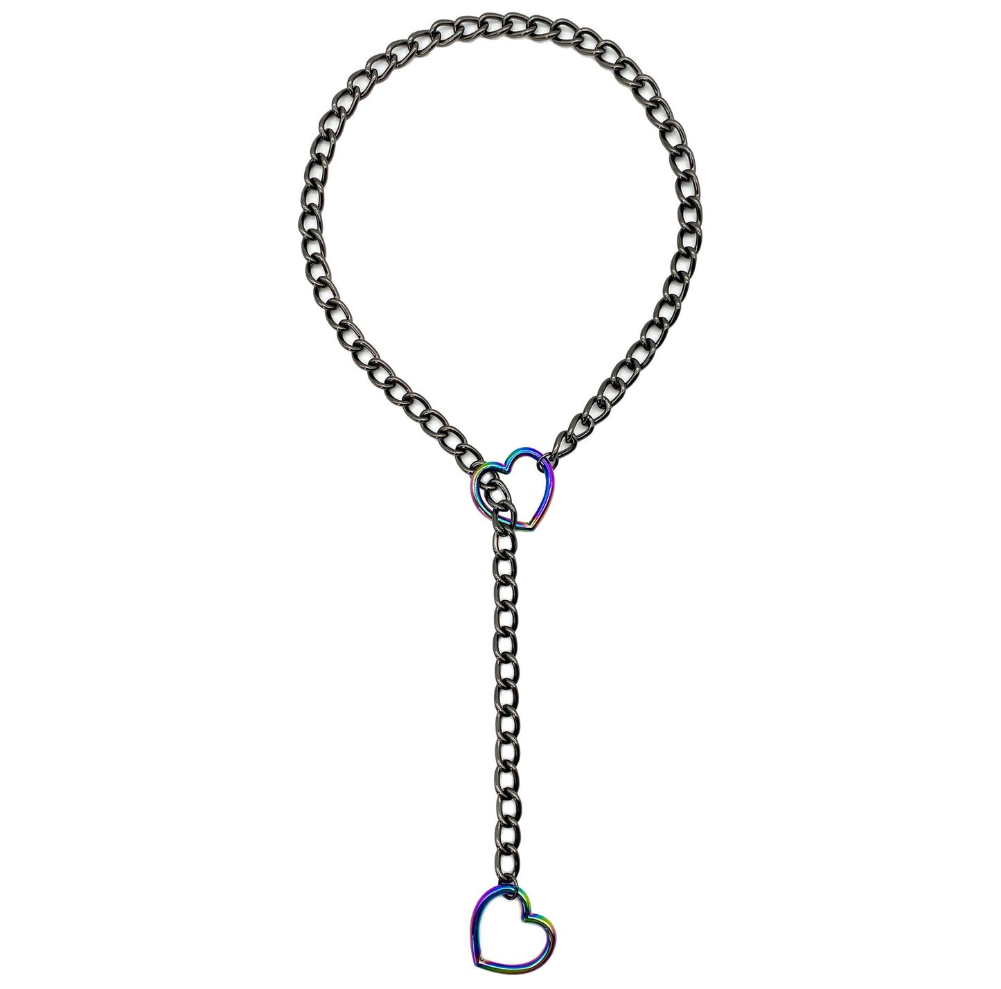 Adjustable Slide Chain Heart Necklace Jewelry