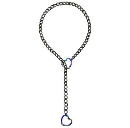 Adjustable Slide Chain Heart Necklace Jewelry