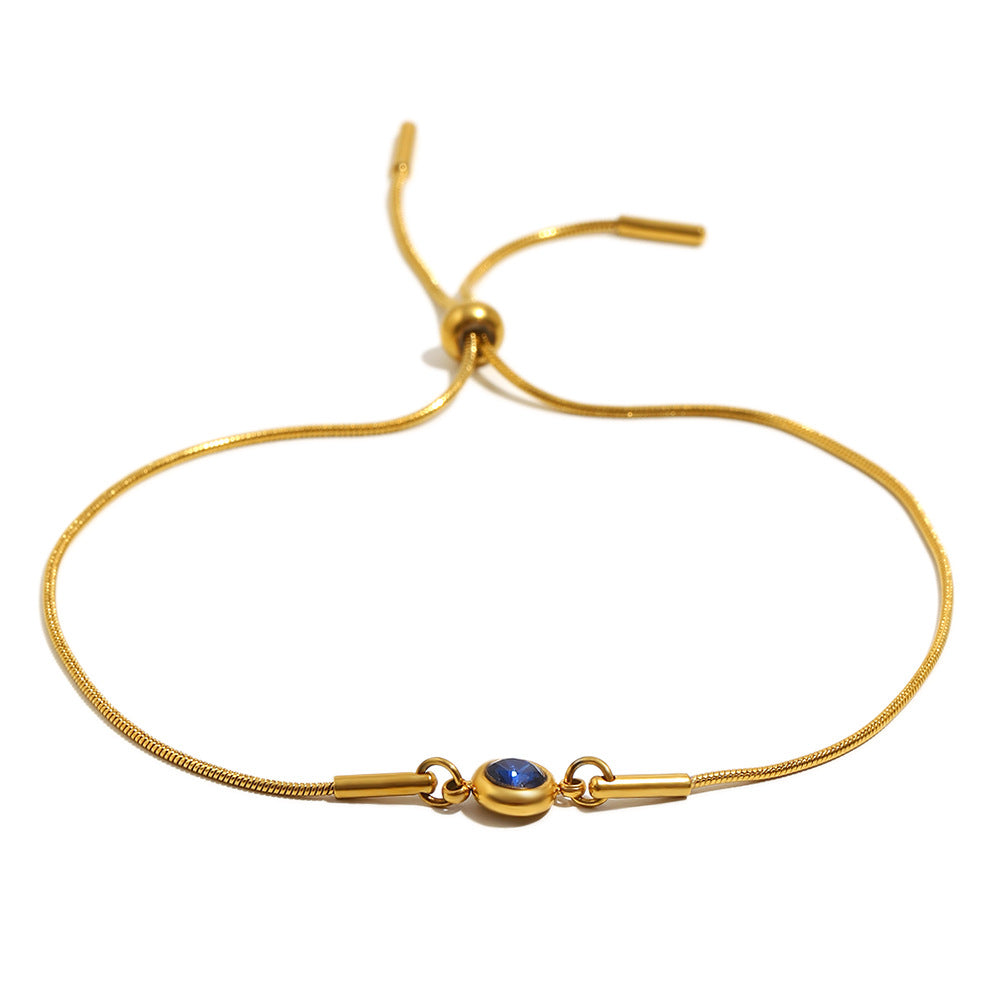 Adjustable Snake Chain Zirconium Bracelet