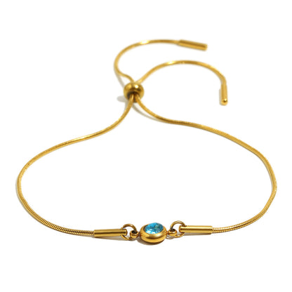 Adjustable Snake Chain Zirconium Bracelet