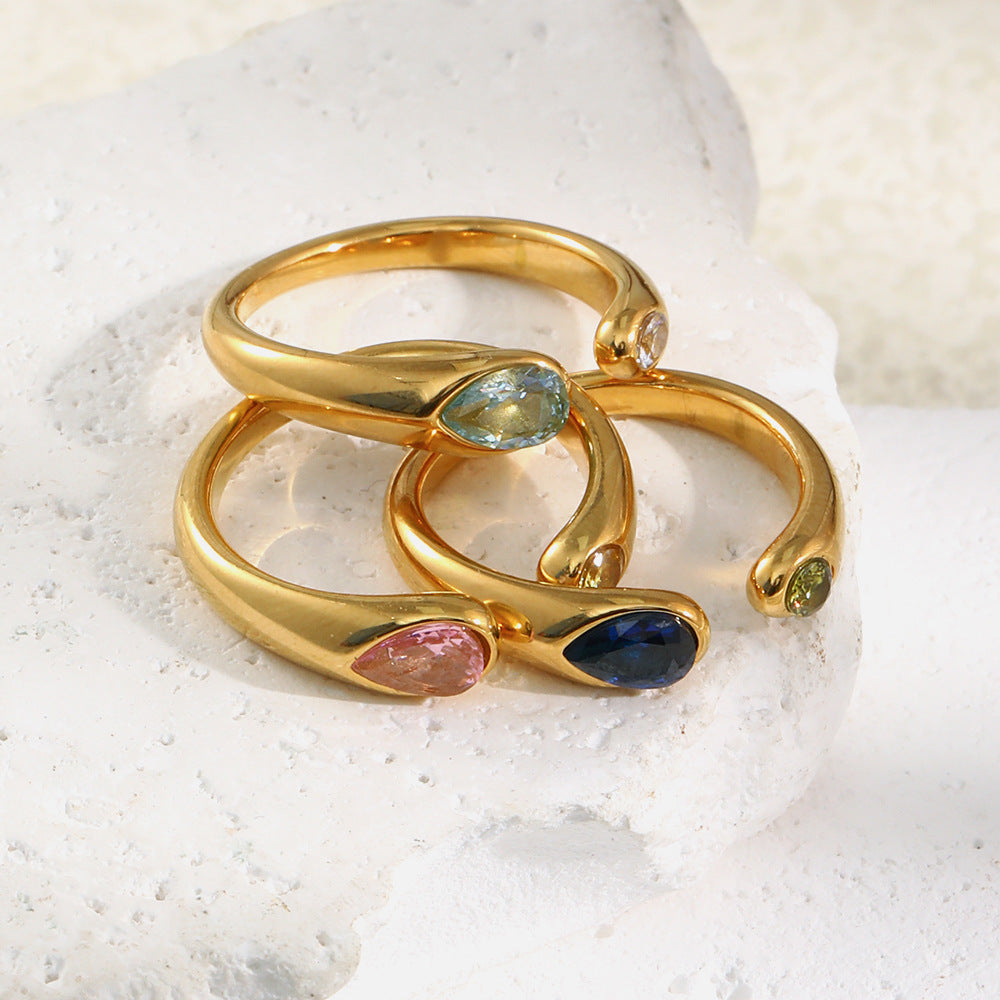 Adjustable Snake Head Zircon Ring