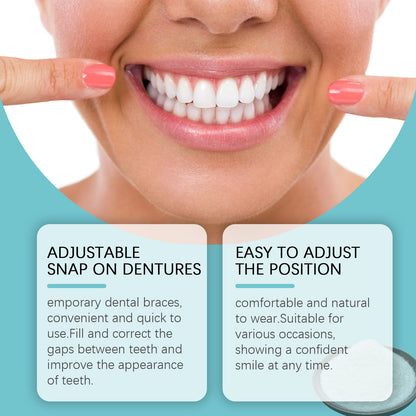 Adjustable snap-on dentures