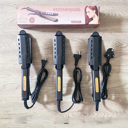 Adjustable-speed steam straightening hair clamp