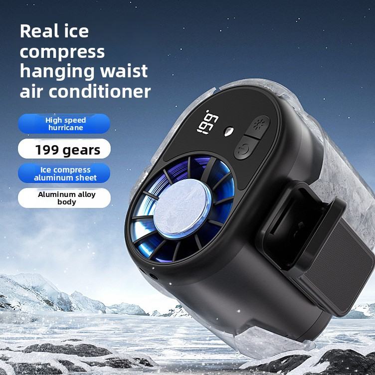 Adjustable Speed Waist Clip Fan with Digital Display