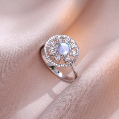 Adjustable Spinning Zircon Copper Ring