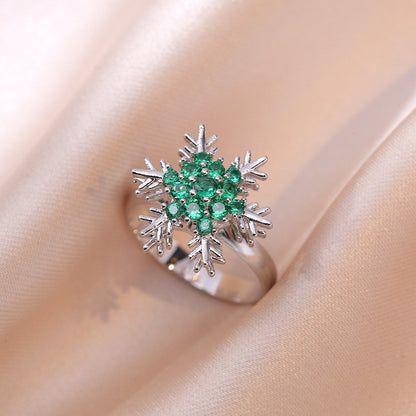 Adjustable Spinning Zircon Copper Ring