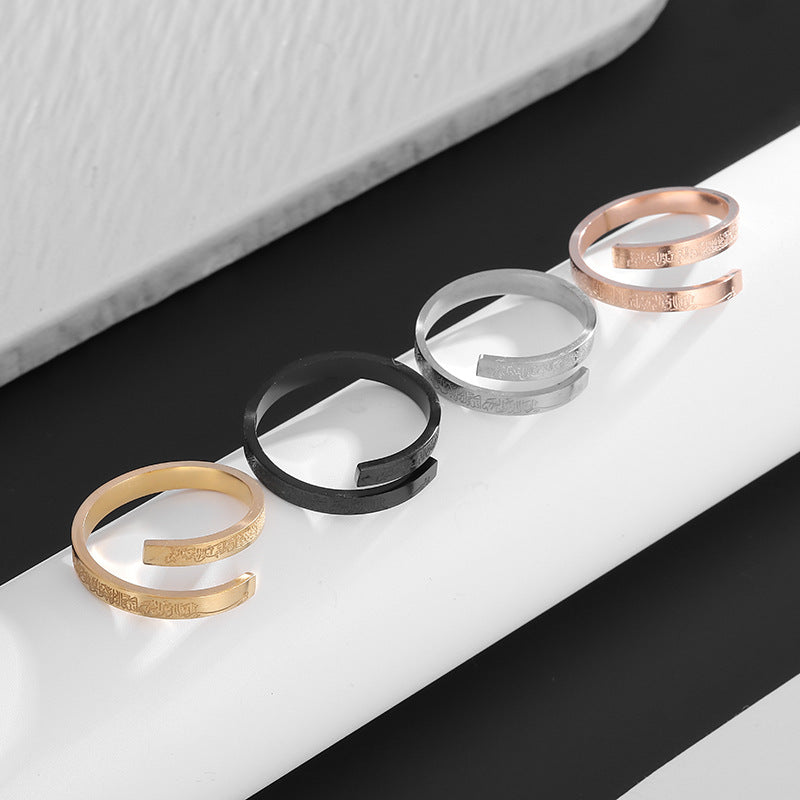 Adjustable Stainless Steel Electroplated Fashion Ring