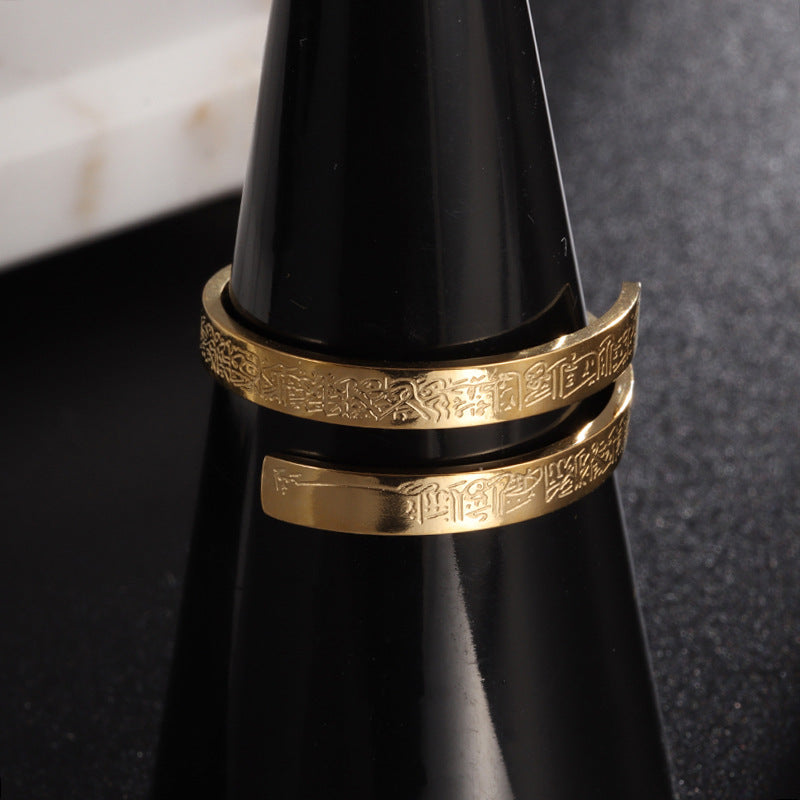 Adjustable Stainless Steel Electroplated Fashion Ring