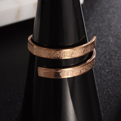 Adjustable Stainless Steel Electroplated Fashion Ring