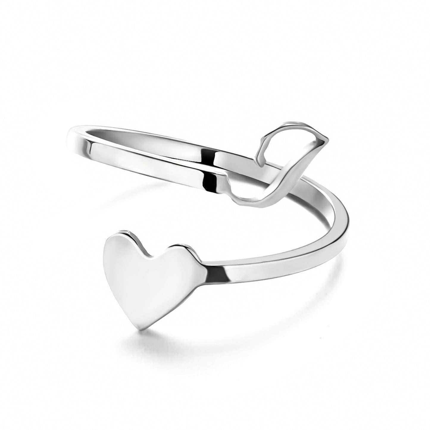 Adjustable Stainless Steel Letter Ring
