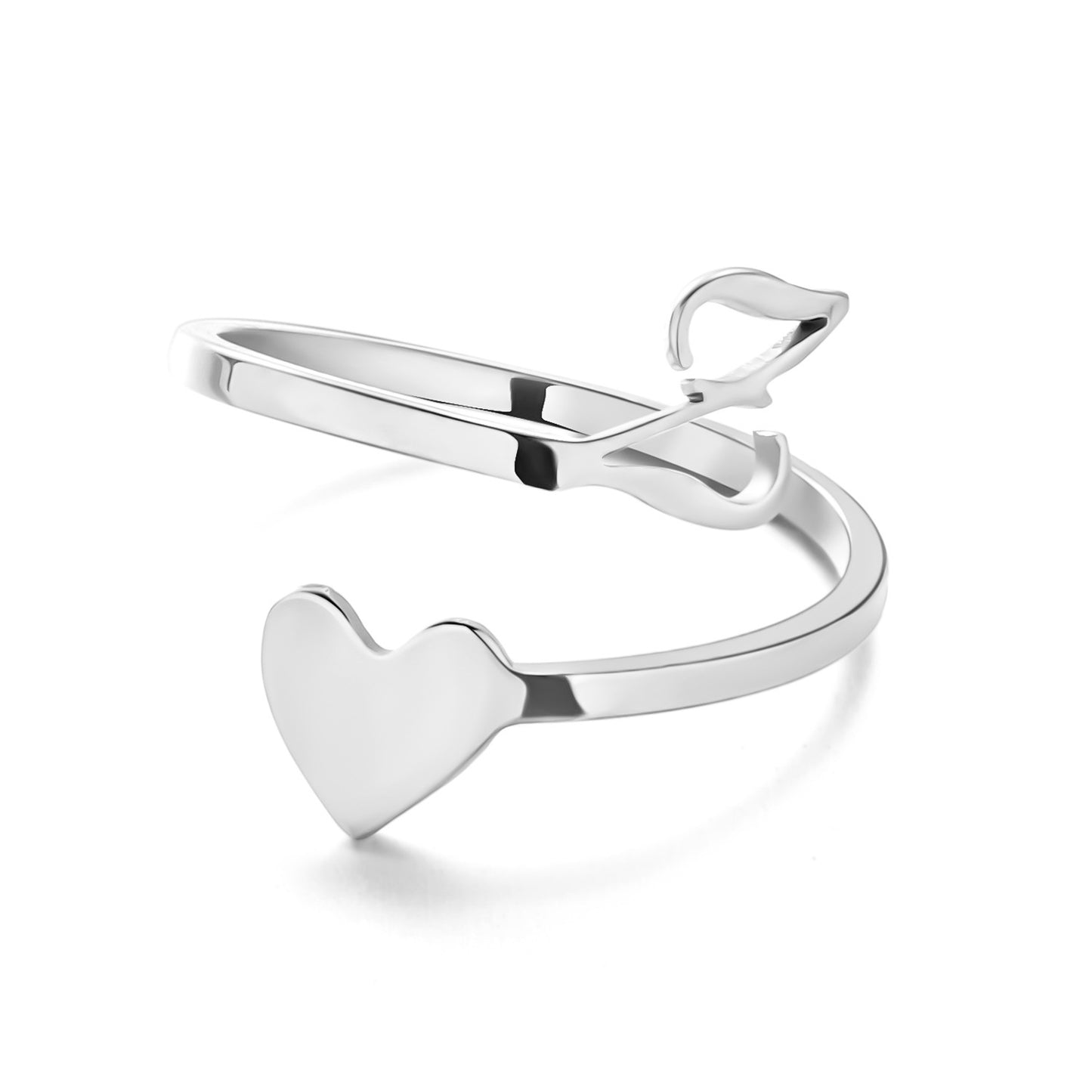 Adjustable Stainless Steel Letter Ring