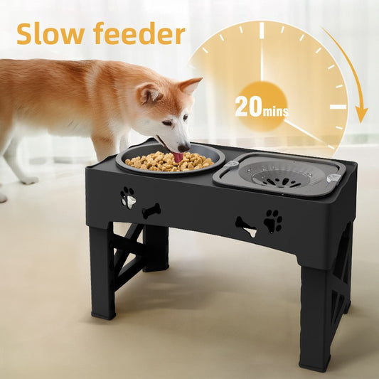 Adjustable Stainless Steel Pet Dog Bowl
