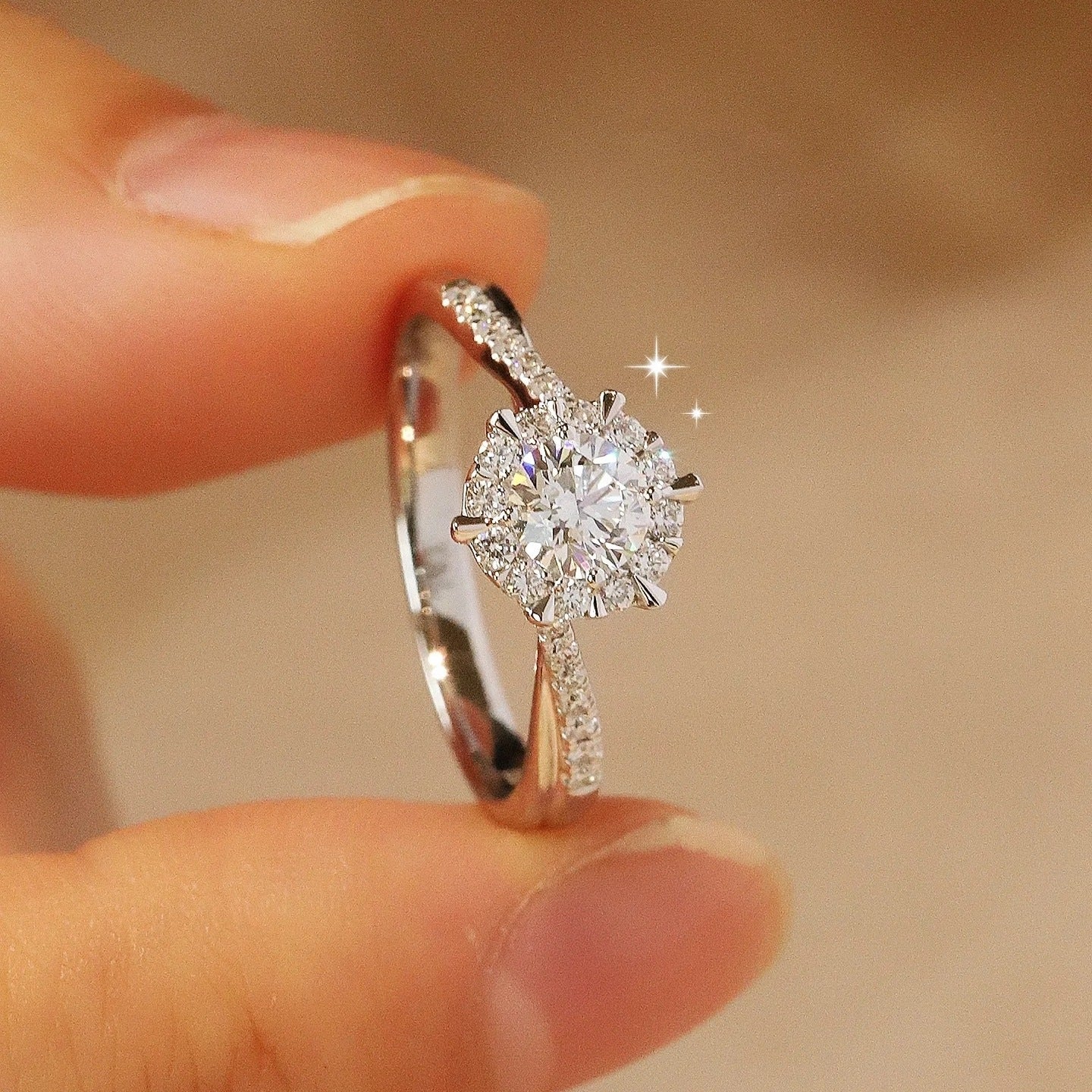 Adjustable Star Design Copper Ring for Women