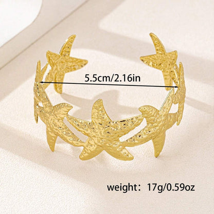 Adjustable Starfish Metal Bracelet