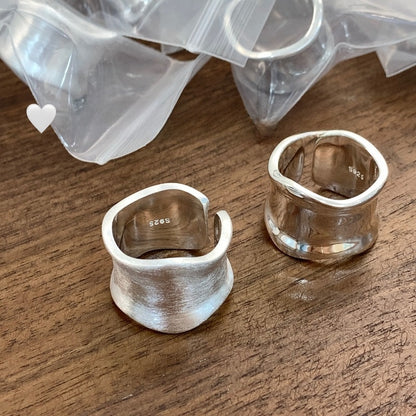 Adjustable Sterling Silver Geometric Ring