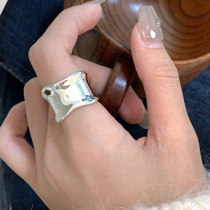 Adjustable Sterling Silver Geometric Ring