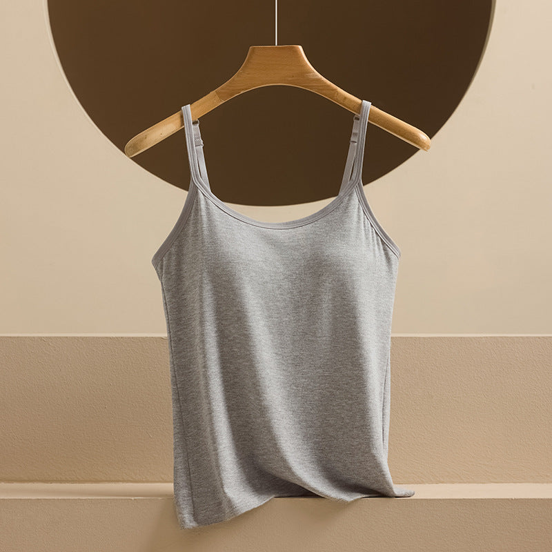 Adjustable Strap Camisole with Built-in Padding