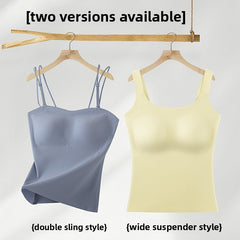 White spaghetti straps