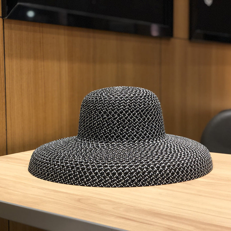 Adjustable Straw Sun Hat with Wide Brim
