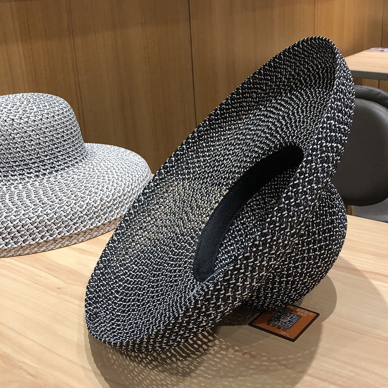 Adjustable Straw Sun Hat with Wide Brim