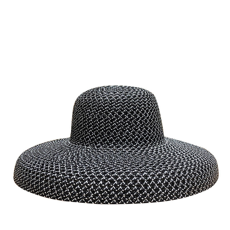 Adjustable Straw Sun Hat with Wide Brim
