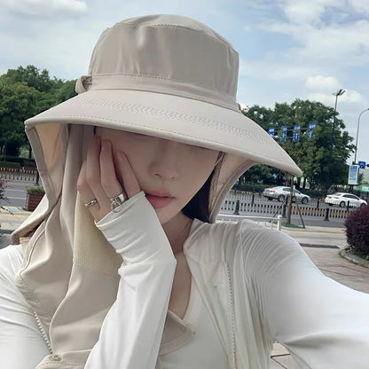 Adjustable Sun Hat with Neck Protection