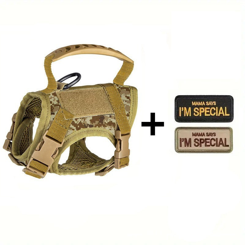 Adjustable Tactical Pet Harness with Leash