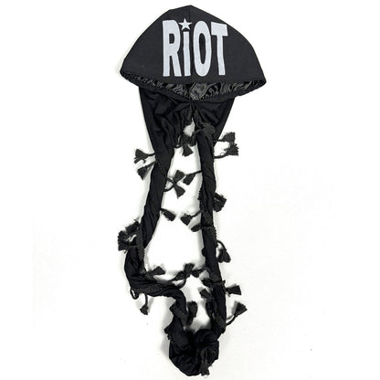 Adjustable Tassel Print Hip Hop Hat