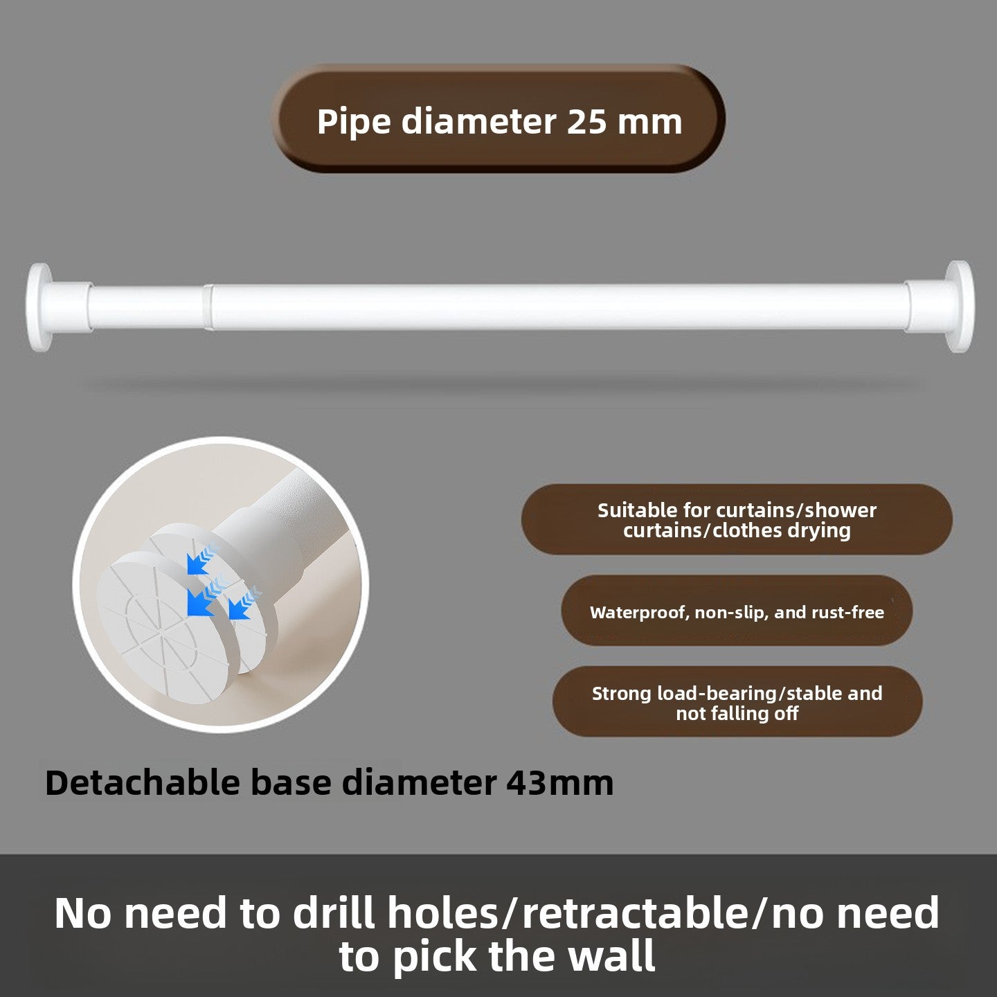 Adjustable Telescopic Tension Rod