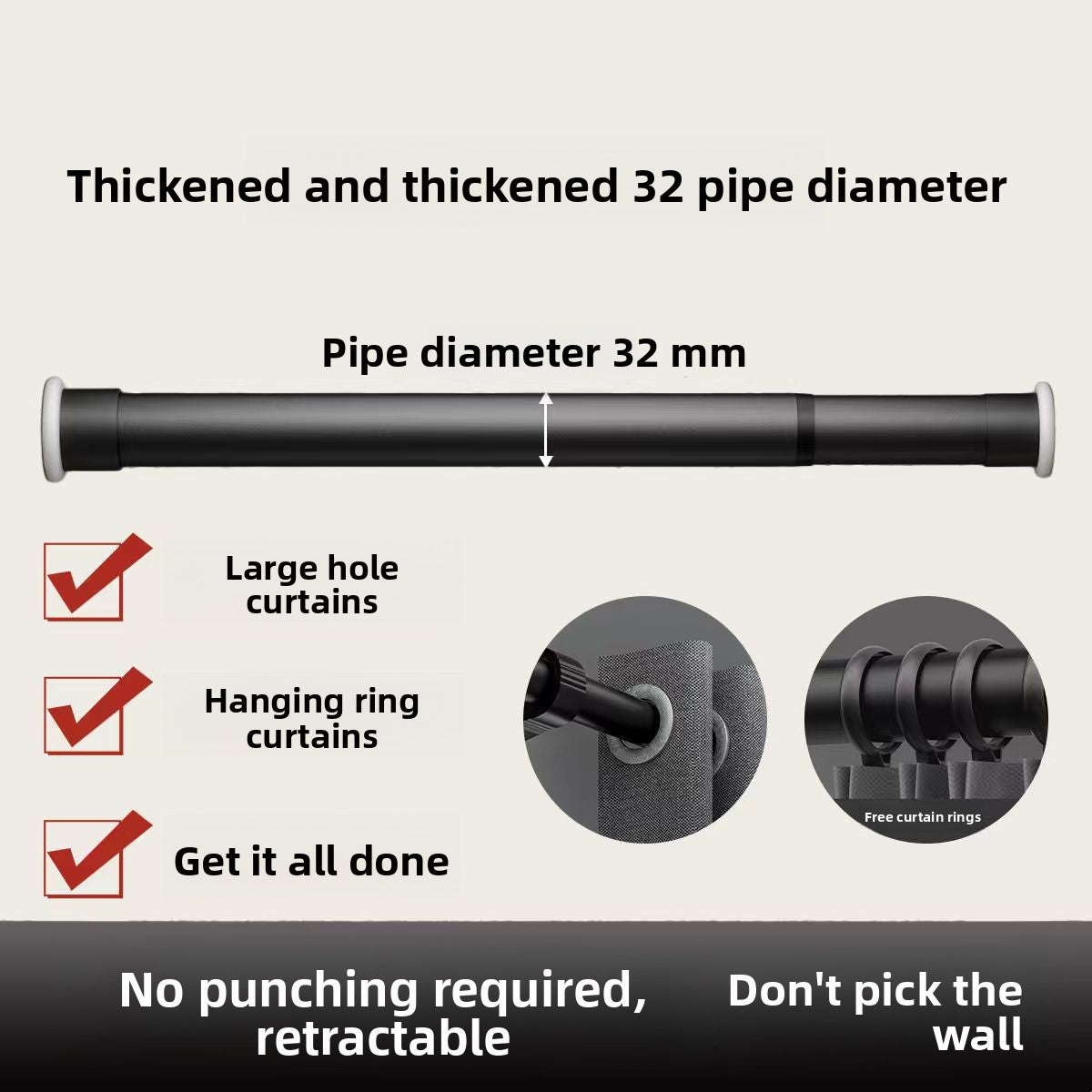 Adjustable Telescopic Tension Rod