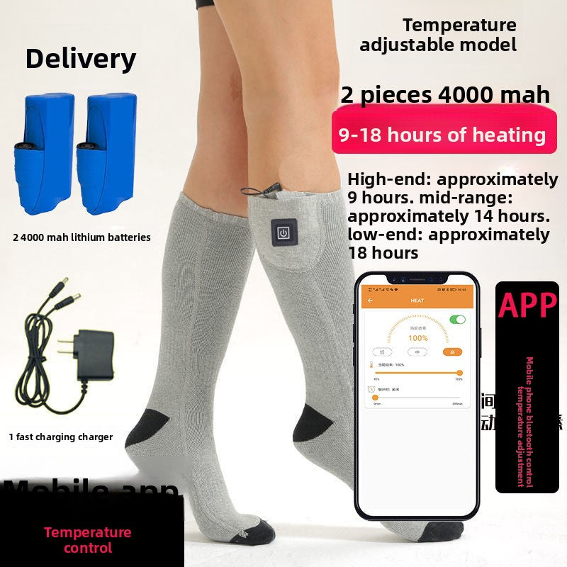 Adjustable Temperature Electric Heating Socks