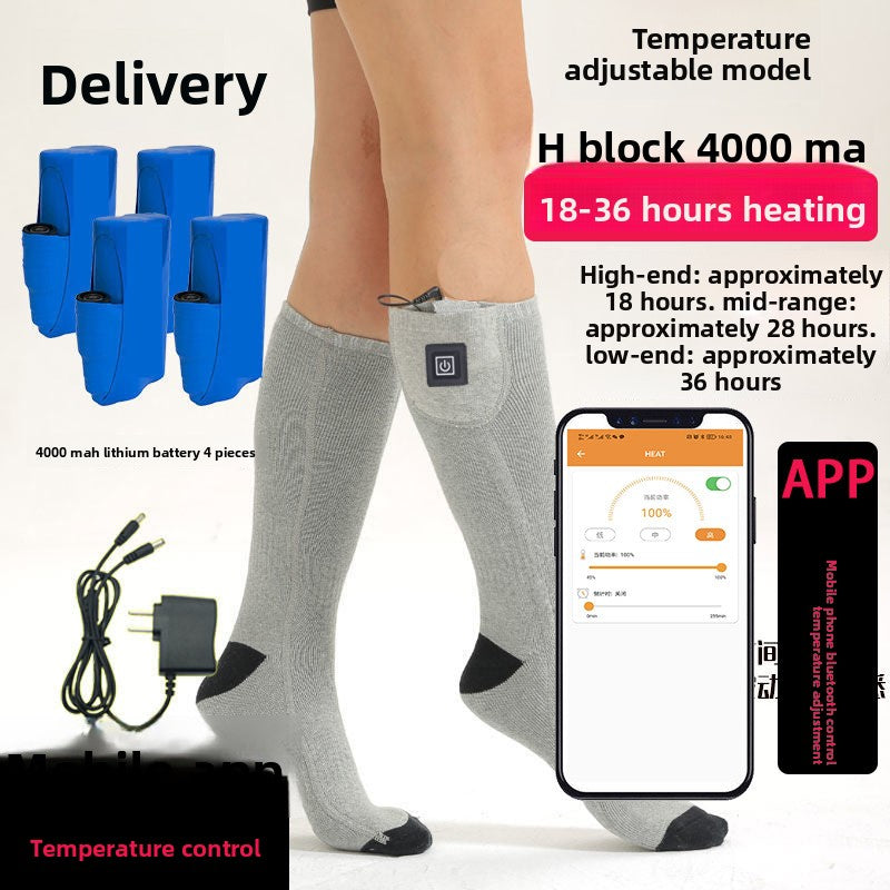 Adjustable Temperature Electric Heating Socks