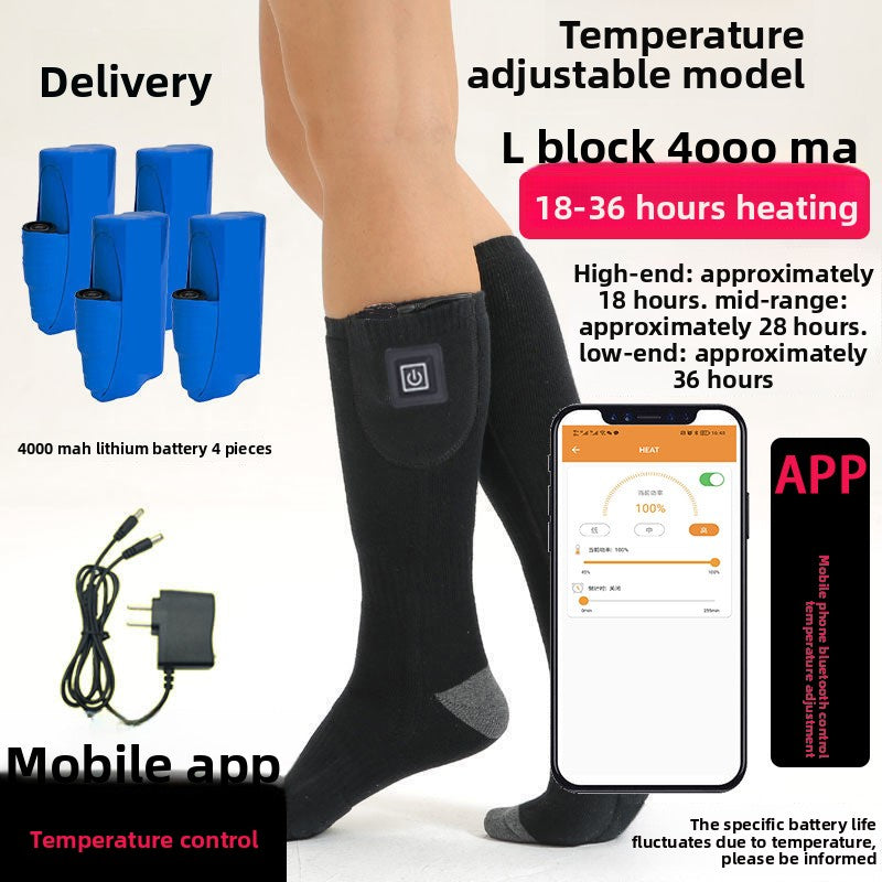 Adjustable Temperature Electric Heating Socks