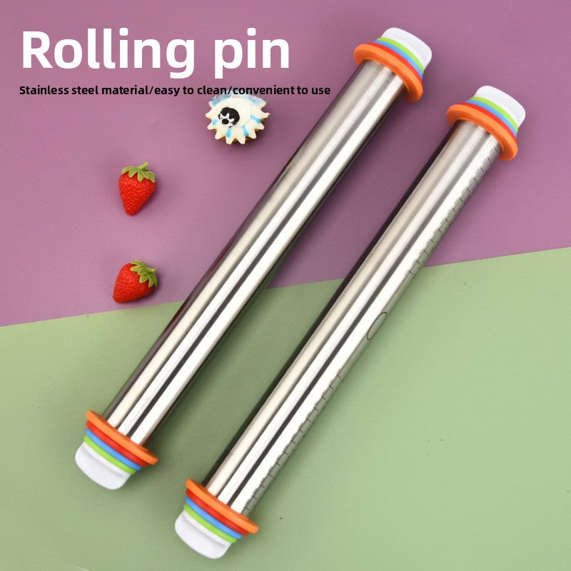 Adjustable thickness rolling pin