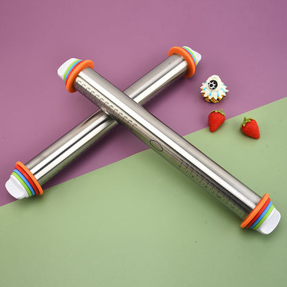 Adjustable thickness rolling pin